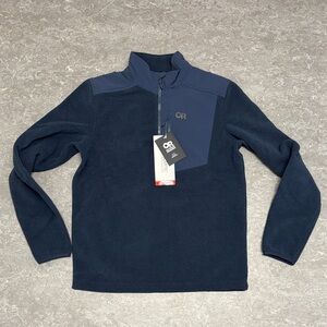 Outdoor Research Men's OR polartec 200 half zip dark navy heather small NWT